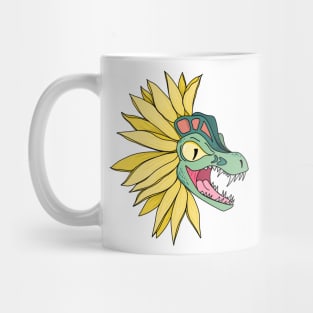 Sunflower Dinosaur Mug